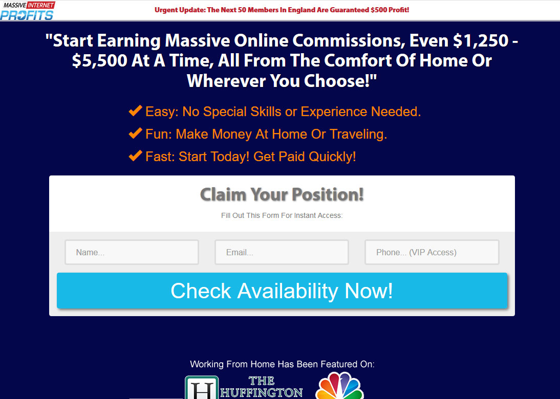 Massive Internet Profits Website