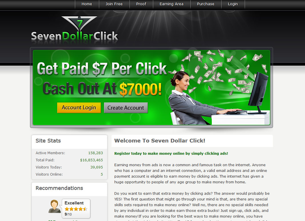 Seven Dollar Click Website