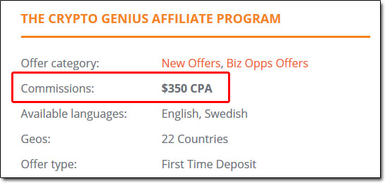 The Crypto Genius Affiliate Program