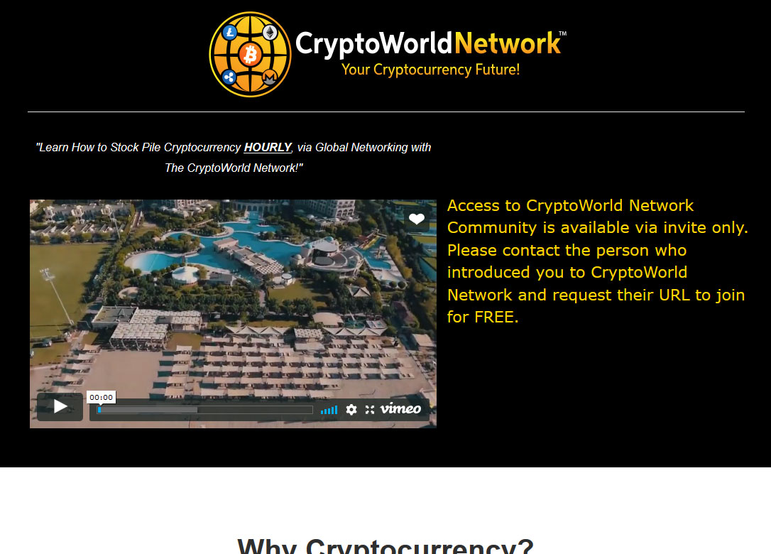 CryptoWorld Network Website