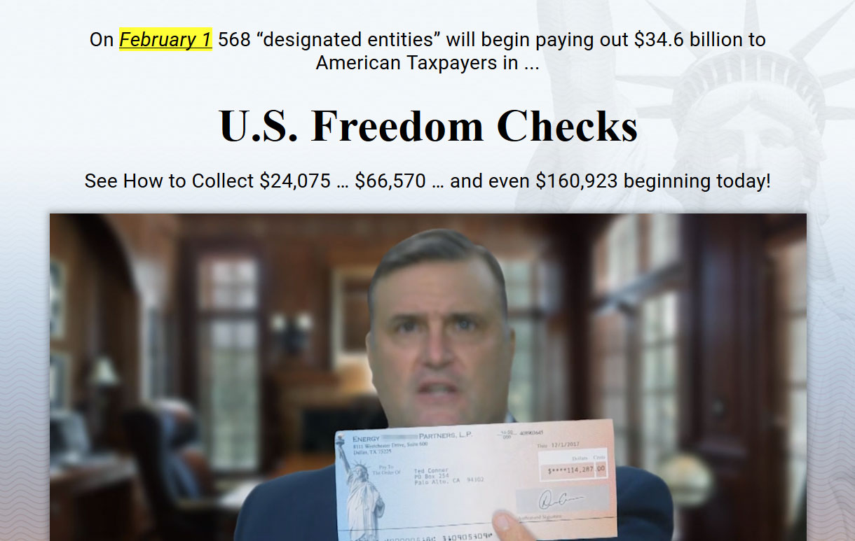 Freedom Checks Website Screenshot