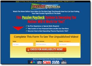 Passive Paychecks Website Screenshot