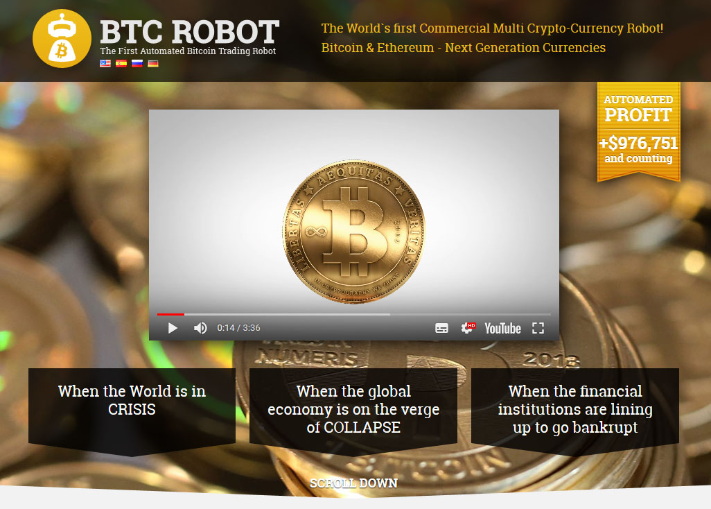 BTC Robot 2.0 Website Screenshot