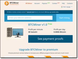 BTCMiner Website Screenshot Thumb