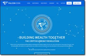 Falcon Coin Website Screenshot