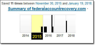 Federal Account Recovery Website History