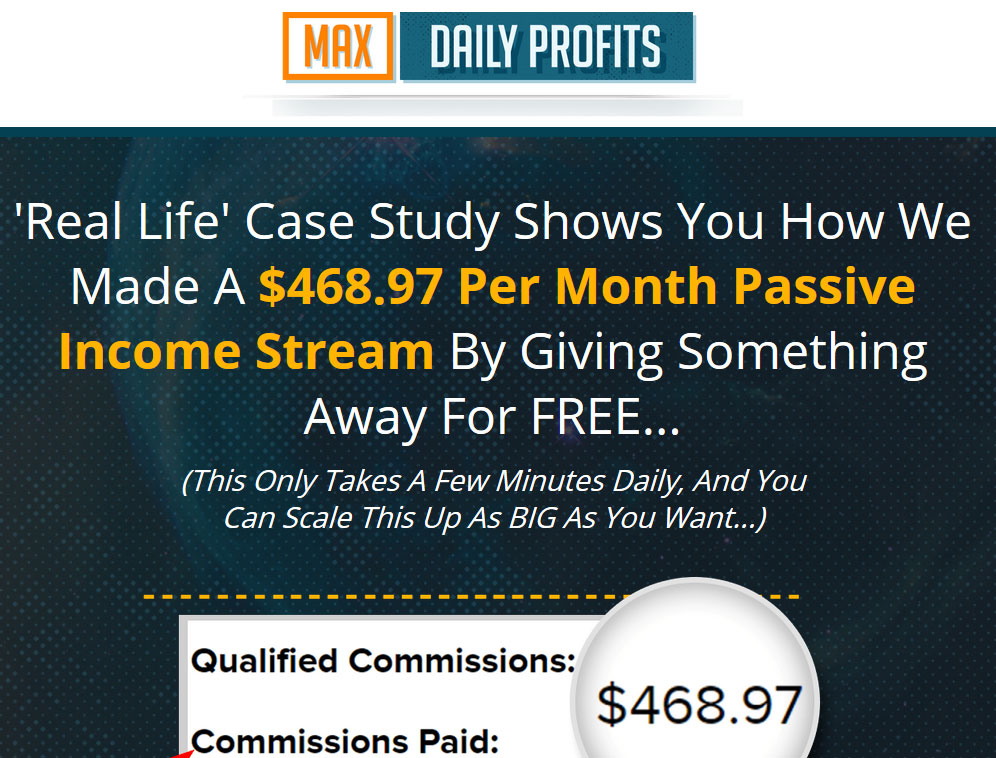 Max Daily Profits Website Screenshot
