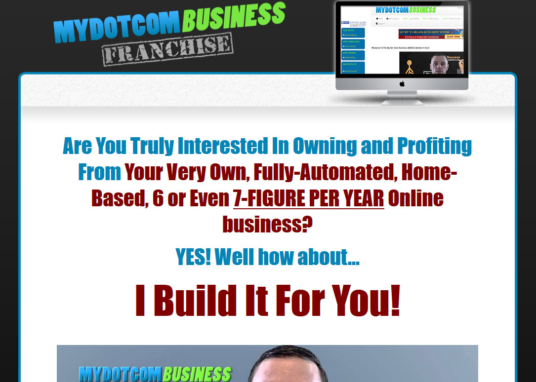 My Dot Com Business Franchise Website Screenshot