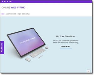 Online Web Typing Website Screenshot