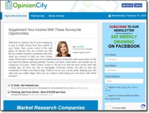 Opinion City Website Screenshot
