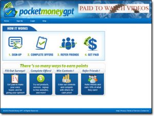 Pocket Money GPT Website Screenshot