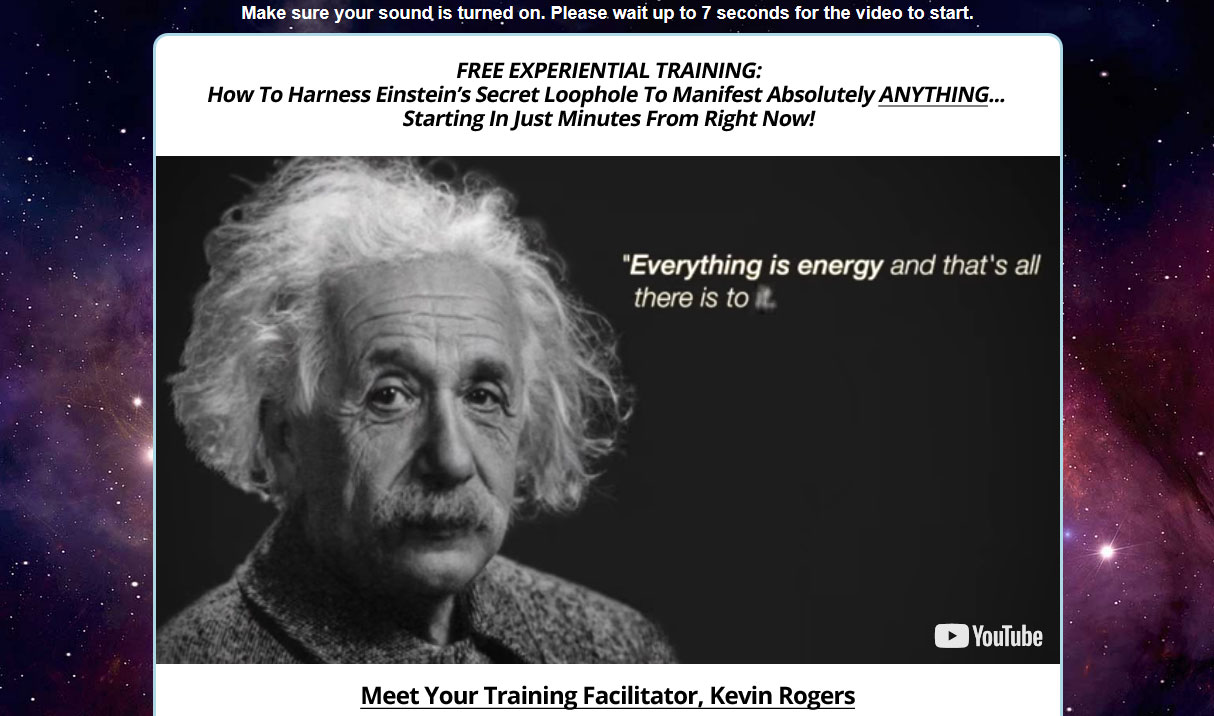 The Einstein Success Code Website Screenshot