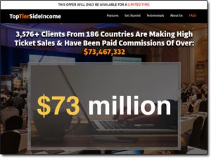 Top Tier Side Income Website Screenshot