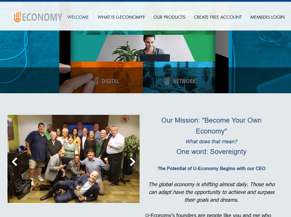 U-Economy Website Screenshot