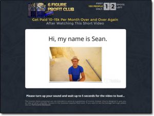 The 6 Figure Profit Club Website Screenshot