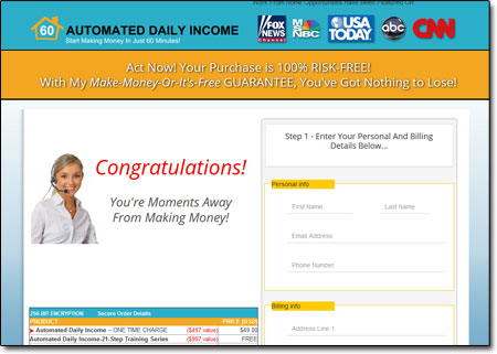 Automated Daily Income Scam