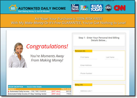 Automated Daily Income Scam