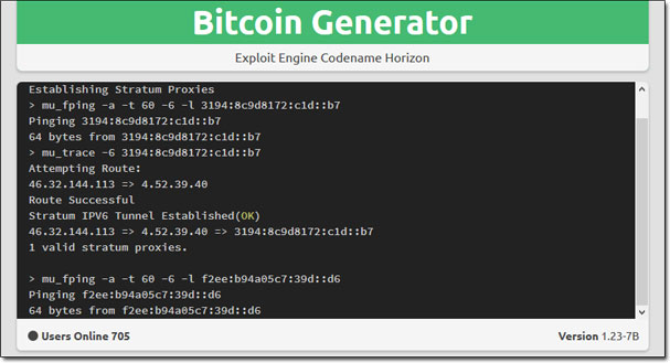 Bitcoin Generator Command Window