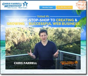 Chris Farrell Membership Website Screenshot