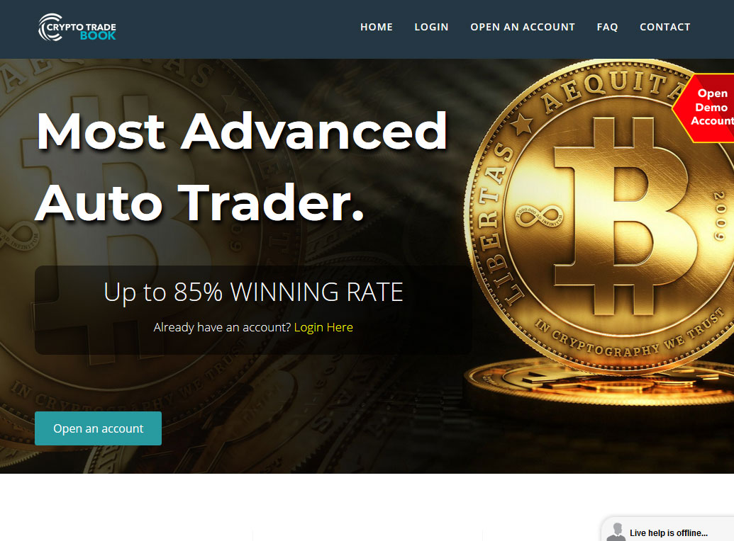 Crypto Trade Book Website Screenshot