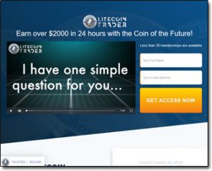 Litecoin Trader Website Screenshot
