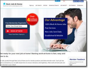 Next Job At Home Website Screenshot