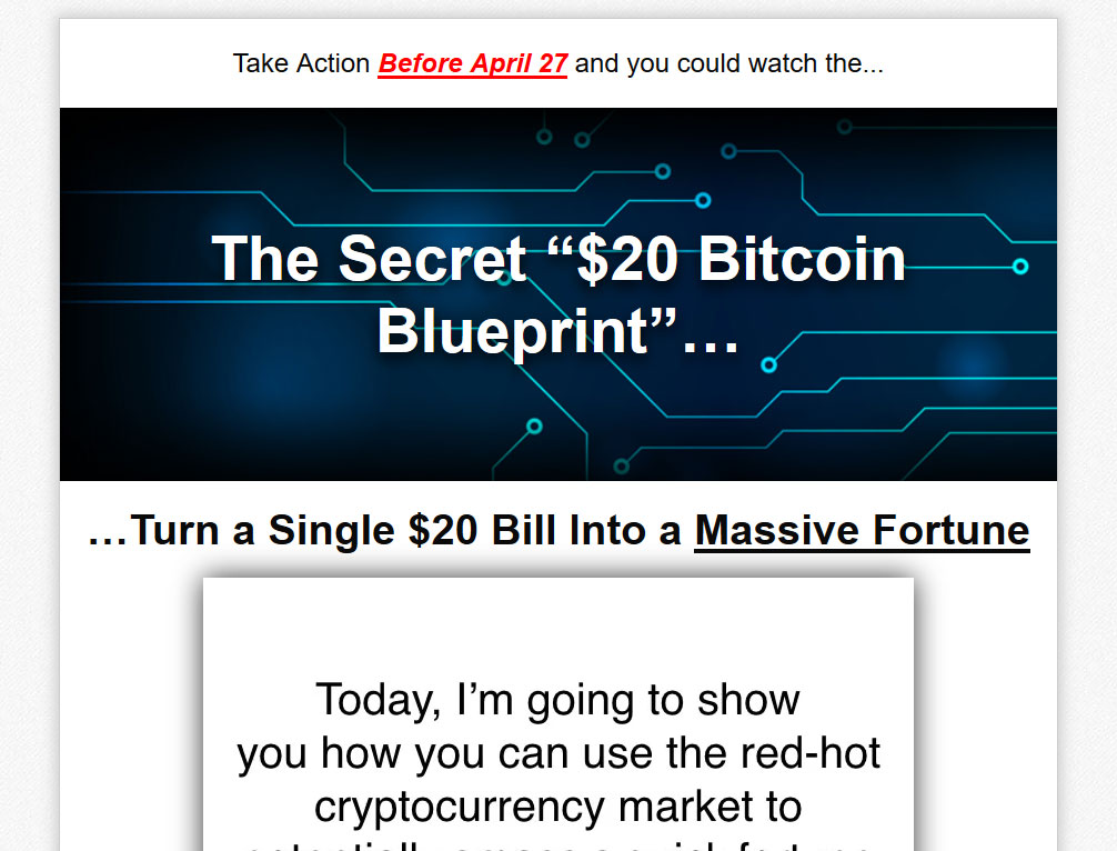 Secret Bitcoin Blueprint Website Screenshot