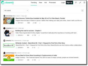 Steemit Website Screenshot