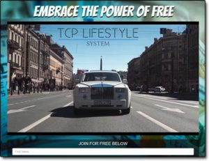 The TCP Lifestyle System Website Screenshot