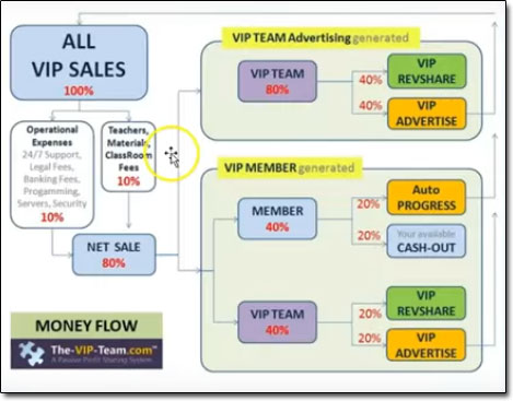 The VIP Team Money Flow Chart