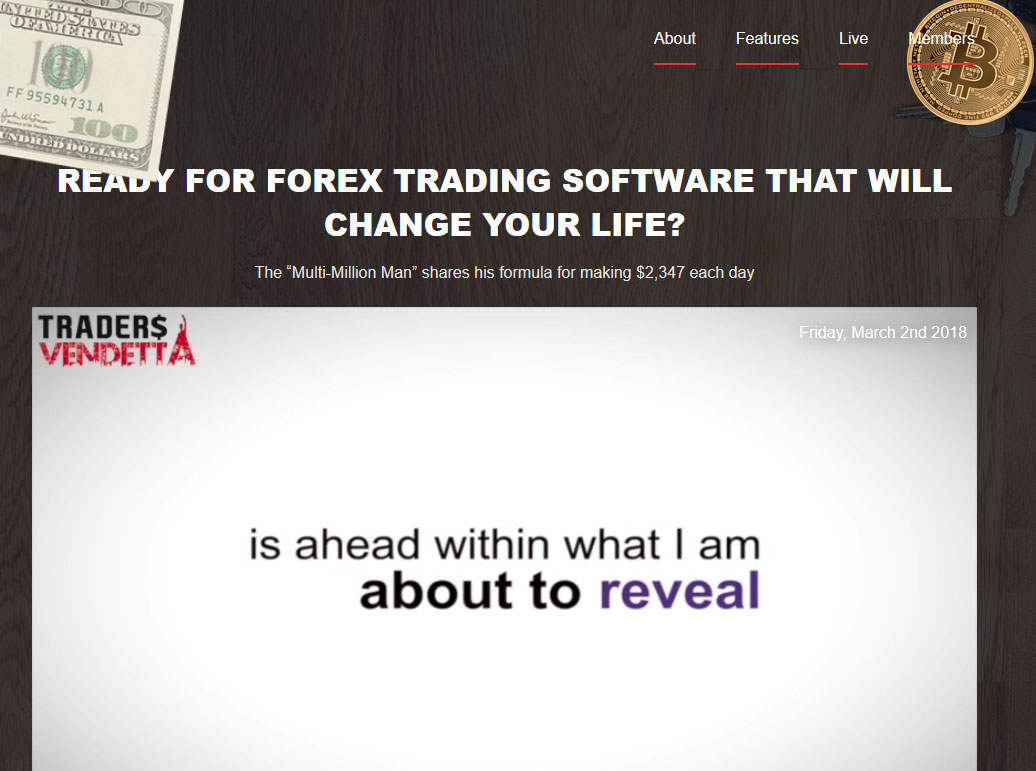 Traders Vendetta 2 Website Screenshot