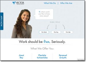 Vector Marketing Website Screenshot