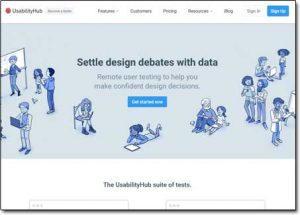 Usability Hub Website Screenshot