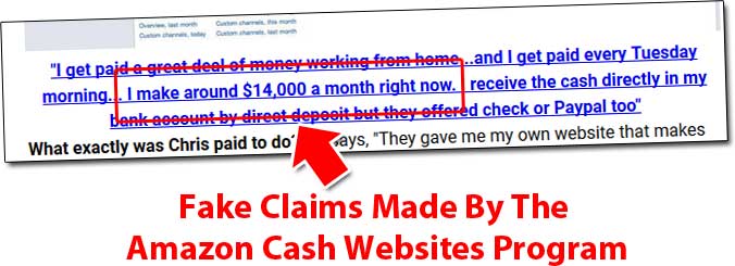 Amazon Cash Websites Fake Claims