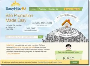 EasyHits4U Website Screenshot