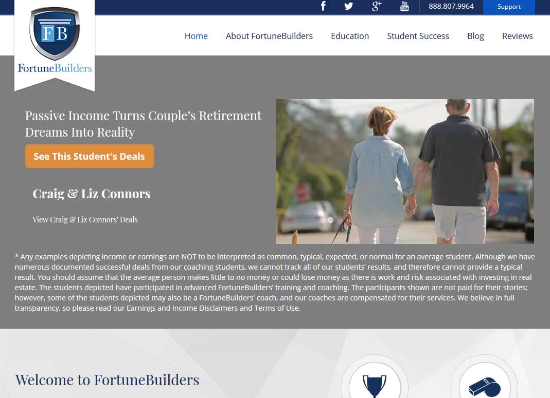 Fortune Builders Website Screenshot