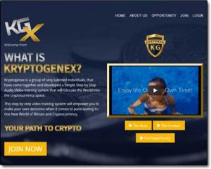 Kryptogenex Website Screenshot