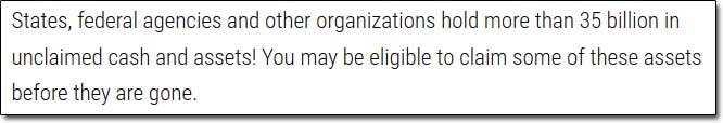 Money Finder USA Claim