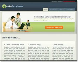 Online Flex Job Website Screenshot