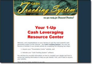 Cash Tracking System Website Screenshot