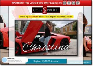 Christina's Copy And Profit System Website Screenshot
