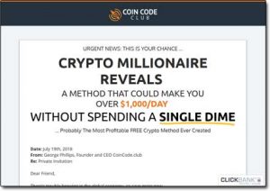 Coin Code Club Website Screenshot