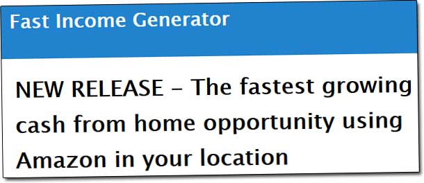 Fast Income Generator Amazon Claim