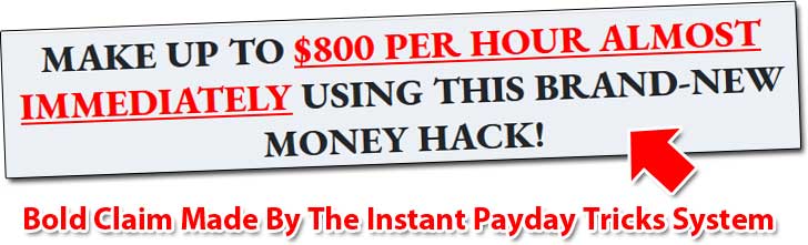 Instant Payday Tricks Income Claim