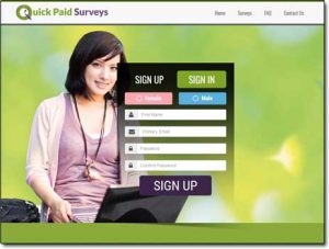 Quick Pay Survey Website Screenshot