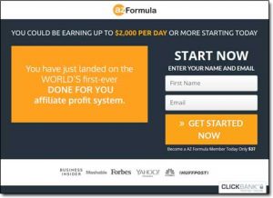 AZ Formula System Website Screenshot