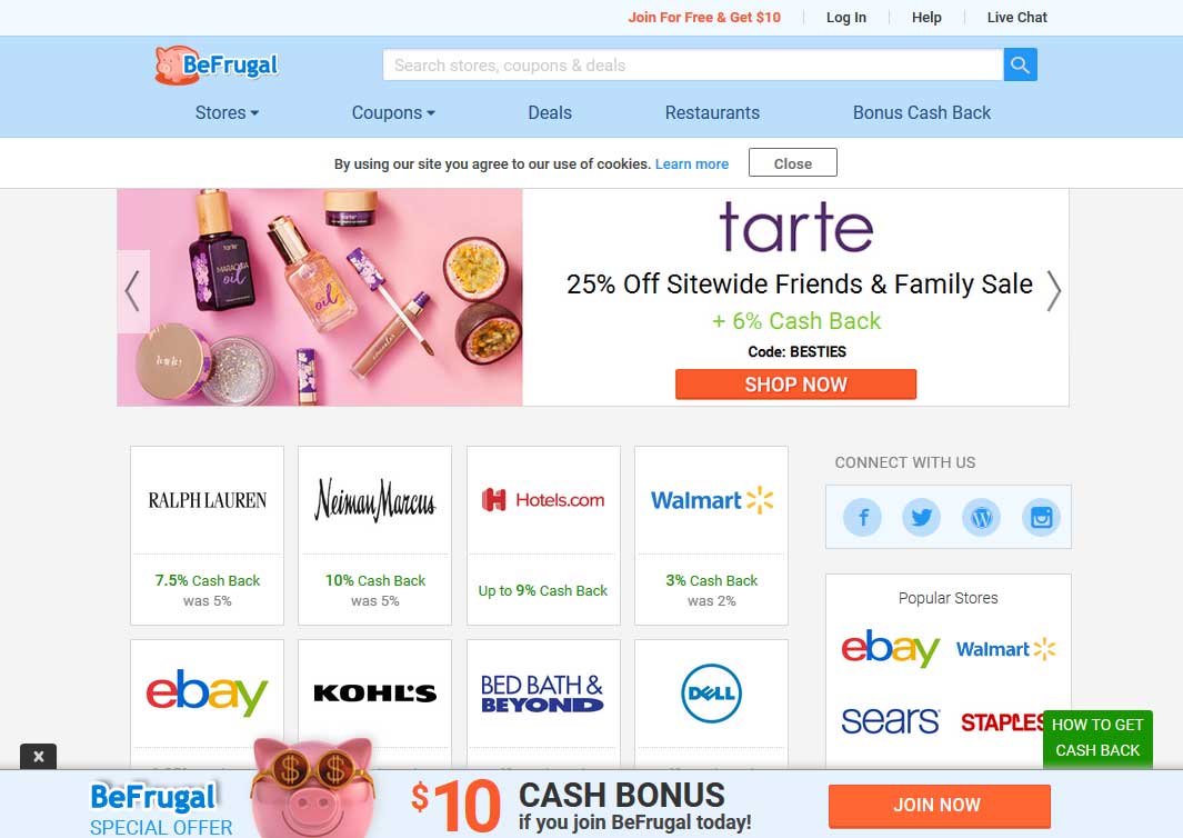 BeFrugal Website Screenshot