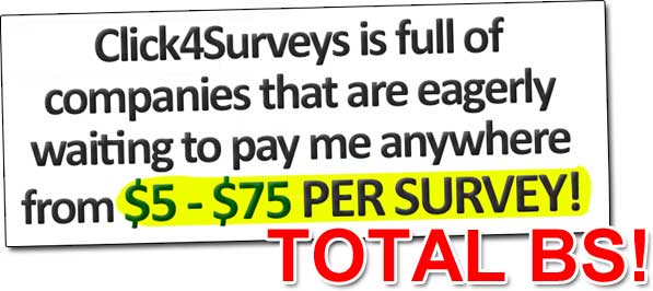 Click 4 Surveys Earnings