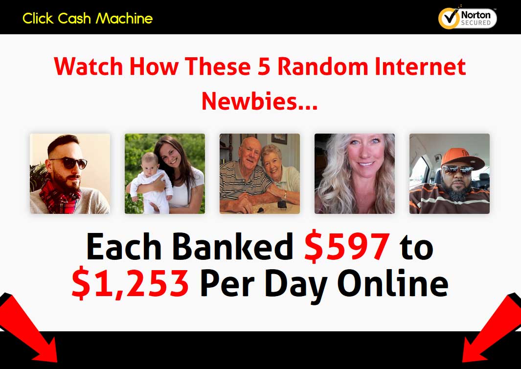 Click Cash Machine System Website Screenshot