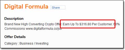 Digital Formula Affiliate Network Listing